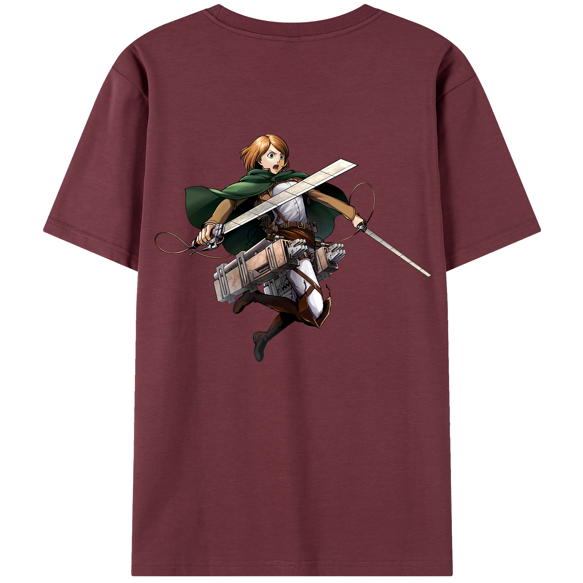 （画像用） 進撃の巨人 ペトラ·ラル Attack on Titan Petra Rall 綿100％半袖Tシャツ（背面プリント）